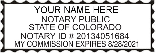 Colorado Notary Self Inking Slim Stamp